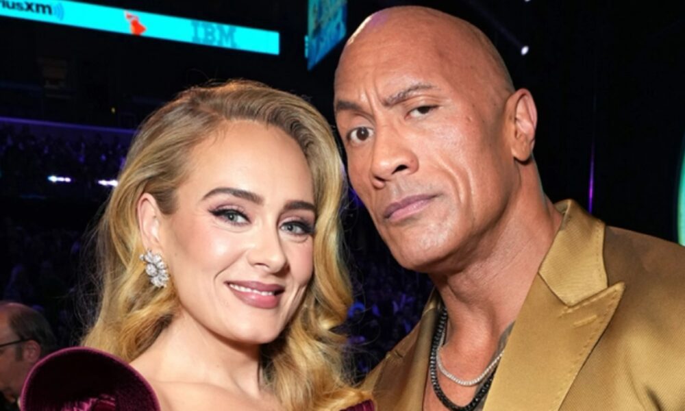 Adele and Dwayne "The Rock" Johnson.