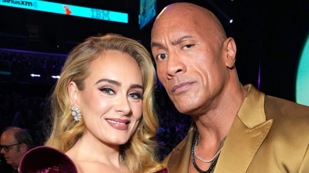 Adele and Dwayne "The Rock" Johnson.