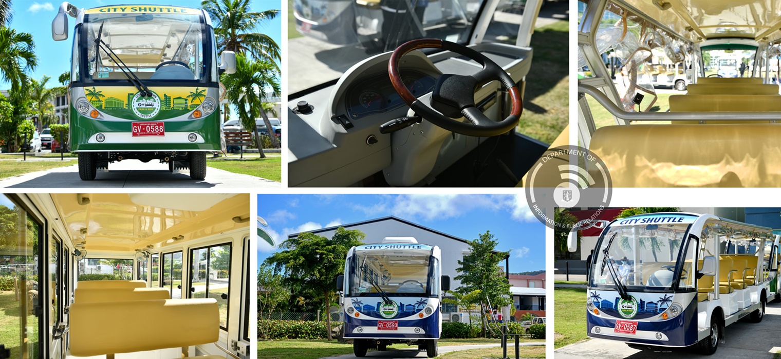 Collage of photos showing City Shuttle service