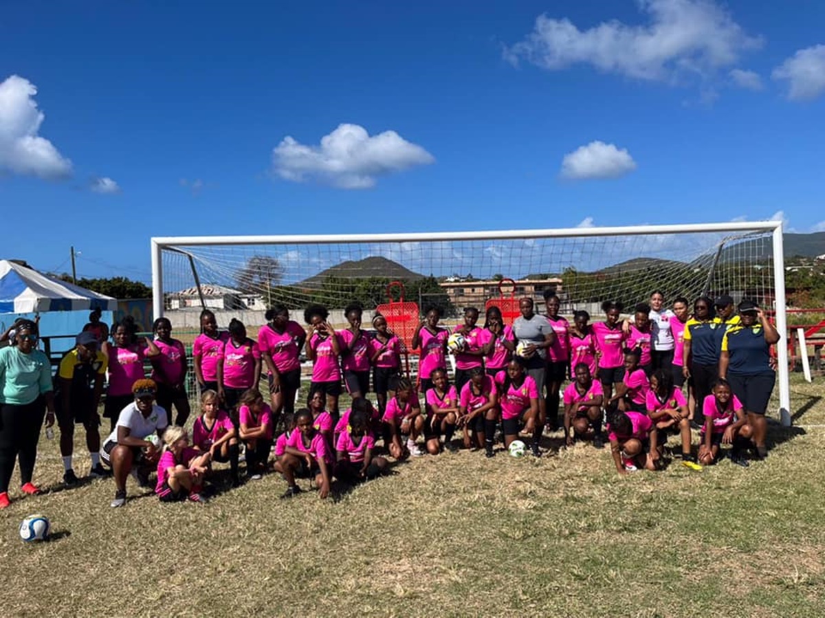 Group photo of participants of Women's Football Festival on Virgin Gorda