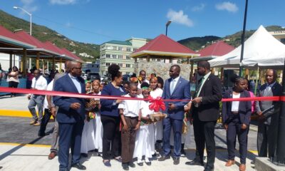 Ribbon-cutting ceremony for the Road Town Market Square