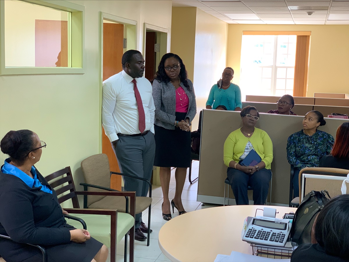 BVI Minister for Health and Social Development Marlon A. Penn met with the staff of the Social Development Department to discuss the department’s future