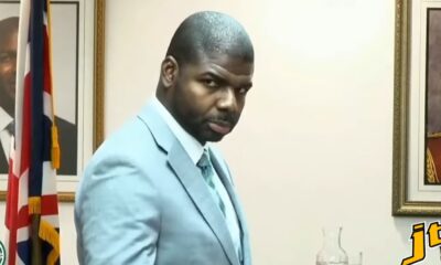 BVI Premier Natalio Wheatley flashes a glance as he speaks during the House of Assembly.