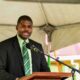 Premier Natalio Wheatley speaks at Market Square opening ceremony in Road Town, Tortola