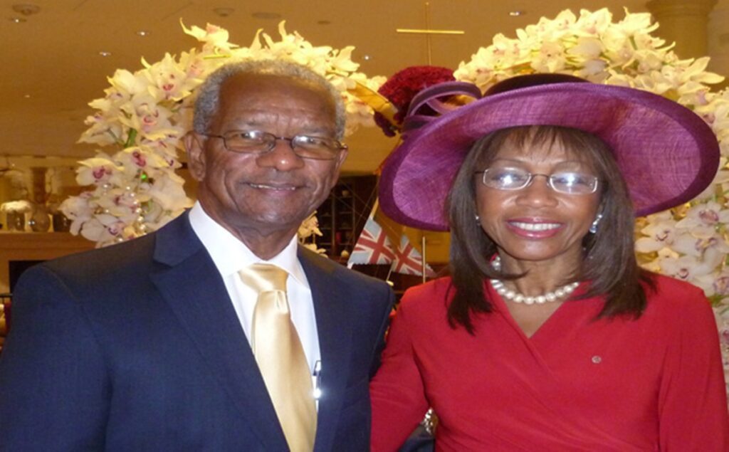 In this 2012 photo, BVI Premier Dr. D. Orlando Smith and his wife Lorna Smith in London