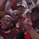 Kansas City Chiefs players celebrate Super Bowl 57 victory