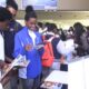 Students attending a college fair on St. Croix