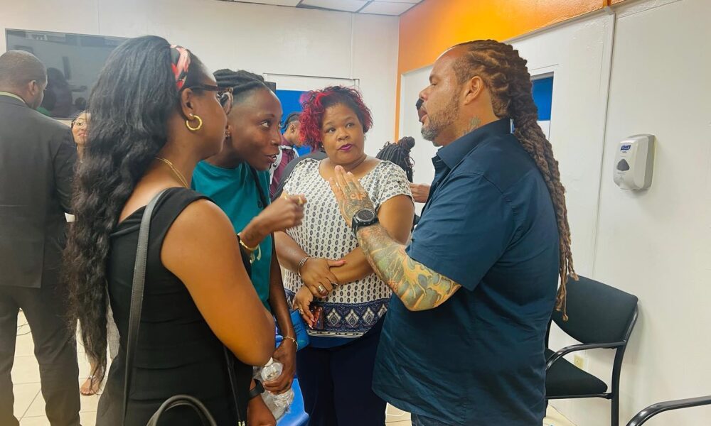 Stacy 'Buddha' Mather interacts with the youth at the forum