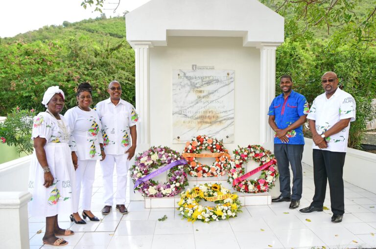 Tributes Paid to H. Lavity Stoutt at Wreath Laying Ceremony