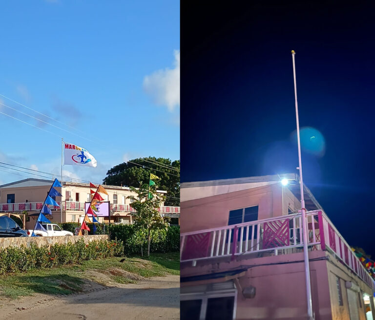 Masked Vandals Snatch Marckenson Flag from Mr Nice Guy Virgin Gorda Premises