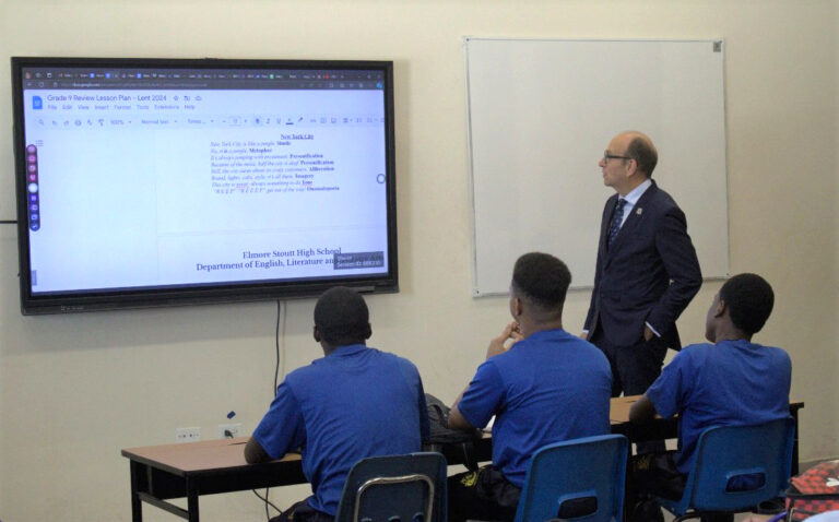 Governor Participates in Teach for A Day Initiative at ESHS