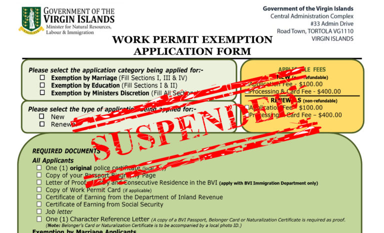 Temporary Suspension of Work Permit Exemptions Granted by Minister’s Discretion