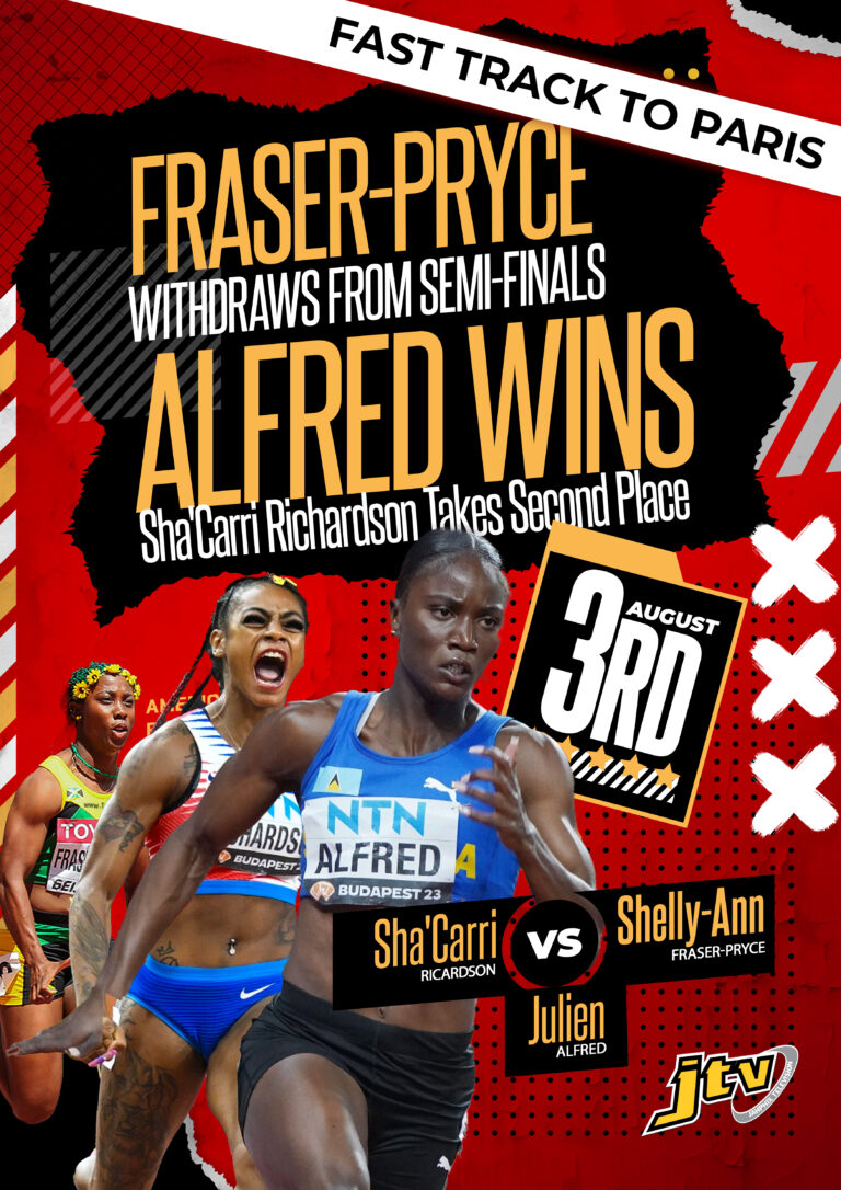 Julien Alfred Outpaces Sha’Carri Richardson to Advance to Olympic 100m Final