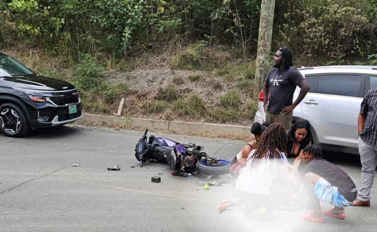 Woman Seriously Injured in Motorcycle Crash at Fish Bay