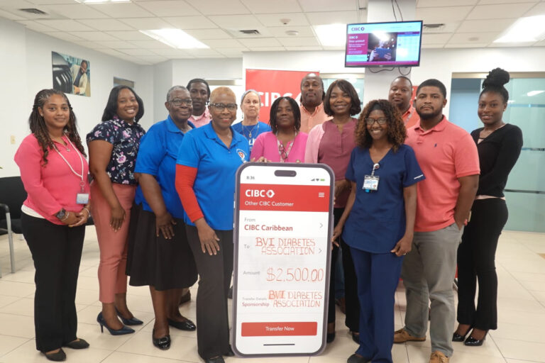 CIBC Caribbean Donates $2,500 to BVI Diabetes Association During Staff Health Initiative