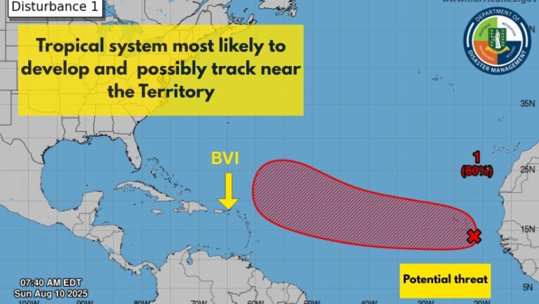 Tropical Disturbance in Atlantic Has High Chance of Development, Officials Say