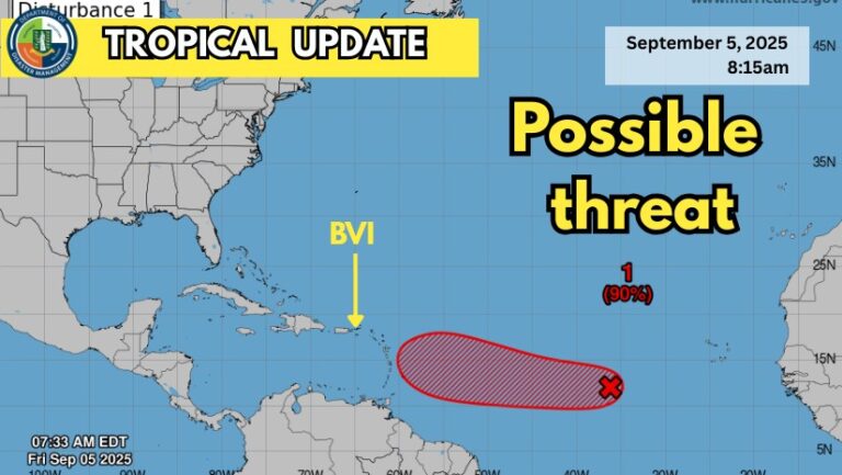 DDM Monitoring Invest 91L as Possible Threat to Virgin Islands